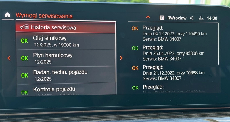 BMW Seria 5 cena 188999 przebieg: 119000, rok produkcji 2020 z Tarnobrzeg małe 781